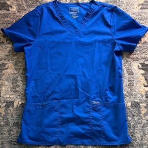 Cherokee Royal Blue V-Neck Scrub Top